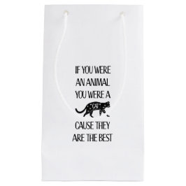 Katten zijn de beste. Giftbag voor de kattenliefhe Klein Cadeauzakje