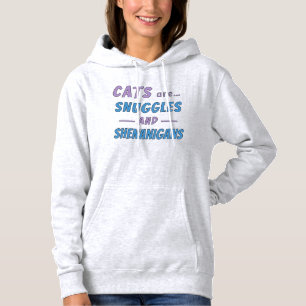 Katten zijn knuffels en kattenkwaad hoodie