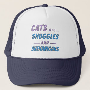 Katten zijn knuffels en kattenkwaad trucker pet