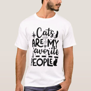 Katten zijn mijn favoriete mensen – Schattig grapp T-shirt