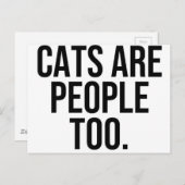 Katten zijn ook mensen briefkaart (Voorkant / Achterkant)