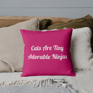 Katten zijn schattige ninjas gepersonaliseerde cit kussen