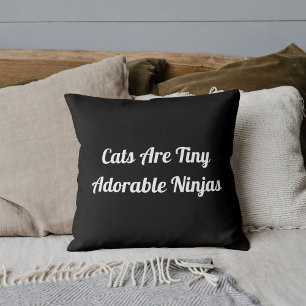 Katten zijn Schattige Ninjas gepersonaliseerde Quo Kussen