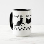 Katten zijn verantwoordelijk voor koffiehandschoen mok (Voorkant links)