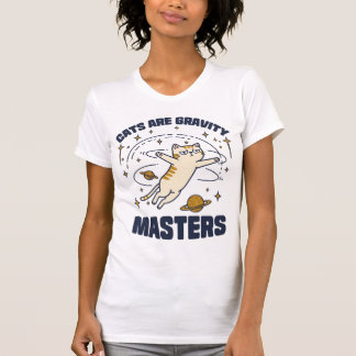 Katten zijn zwaartekracht meesters - grappige ruim t-shirt