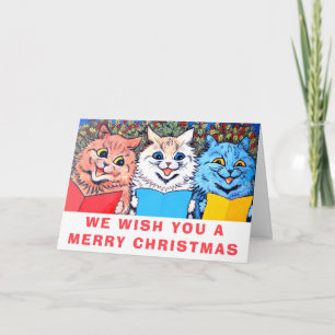  katten zingen kerstliederen #holidayz feestdagen kaart