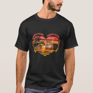 Katten Zomer Motief Bengaalse Kat Vintage / Retro  T-shirt