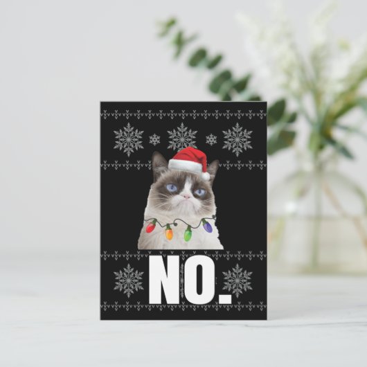 Katten zonder brute kerstcadeautjes geen lelijke k briefkaart (Staand voorkant)