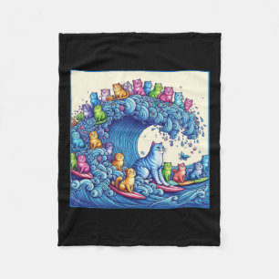 Katten zwaaien voor Kamala Funny Cat Lady 1 Fleece Deken