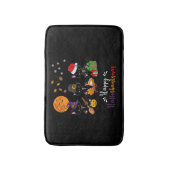 Katten Zwart Kat Halloween en Vrolijk Kerstfeest G Badmat (Voorkant Verticaal)