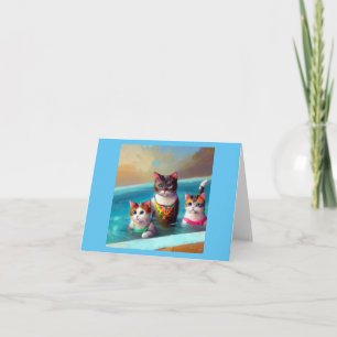 Katten zwemmen kaart