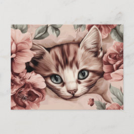 Kattenaquarelprentbriefkaart briefkaart