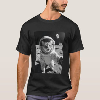 Kattenastronaut Selfie Op De Maan Grappige Kattenl T-shirt