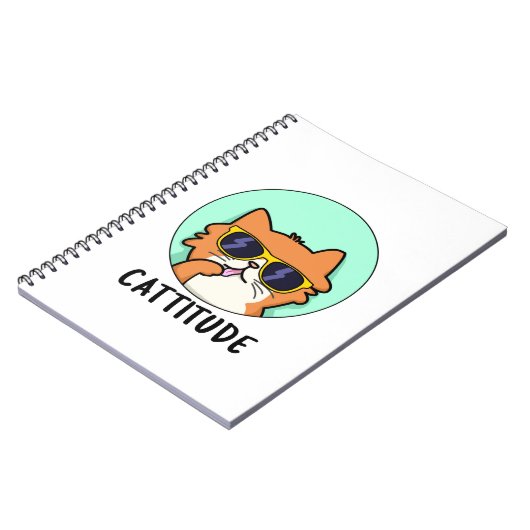 Kattenattitude Grappige Attitude Kattengrap Notitieboek (Linkerzijde)