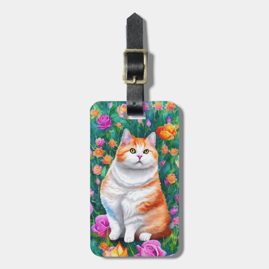 Kattenbagage label bagagelabel (Voorkant verticaal)