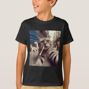 Kattenbende Straatkatten Selfie Grappige Meme Humo T-shirt