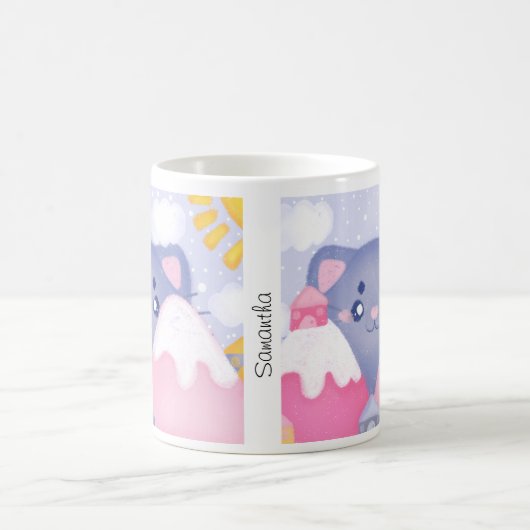 Kattenbergen en winterbergen met een Schattigee zo Koffiemok (Center)