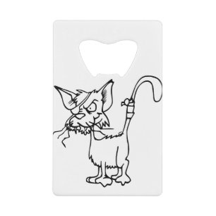 Kattenbestrijding Gewonnen dierlijk bandenkastveld Kredietkaart Flessenopener