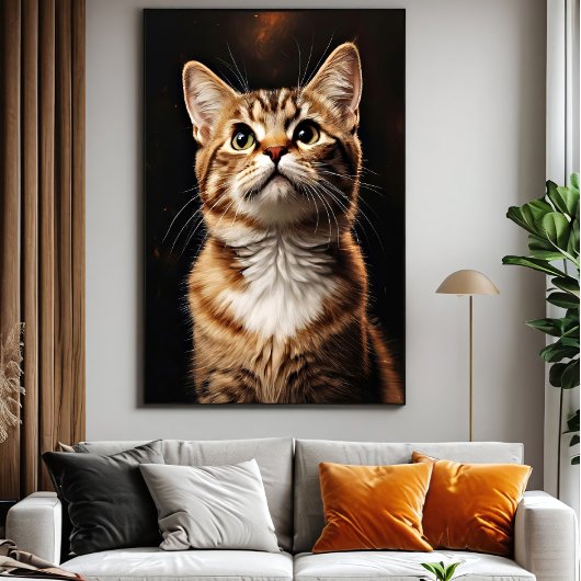 Kattenblik Canvas Afdruk