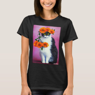 Kattenbloem Natuurlijke bloementuin Kattenliefde K T-shirt