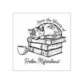  kattenboeken en koffieboekje 	rubberstempel (Afrduk)