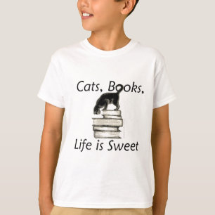 Kattenboeken Het leven is zoet T-shirt