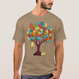 Kattenboomkat - herfstboom - katteblad t-shirt
