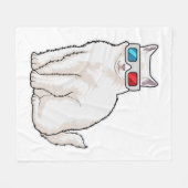 Kattenbril Fleece Deken (Voorkant (Horizontaal))