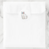 Kattenbril Ronde Sticker (Tas)