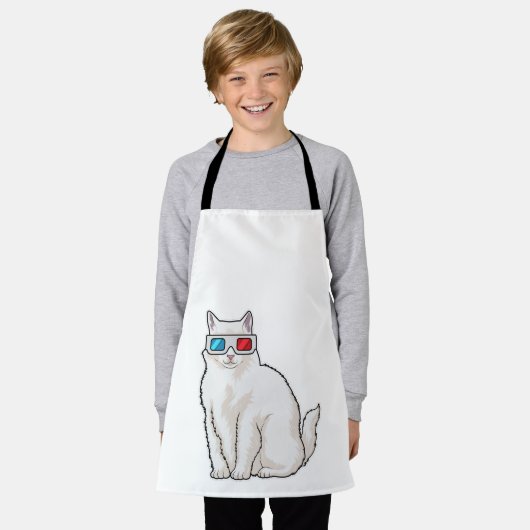 Kattenbril Schort (Gedragen)