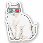 Kattenbril Sticker (Voorkant)