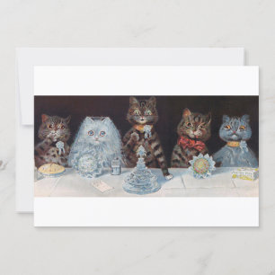 Kattenbruiloft, Huwelijk, Bruid, Louis Wain Kaart