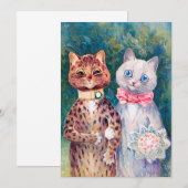 Kattenbruiloft, Huwelijk, Bruid, Louis Wain Kaart (Voorkant / Achterkant)