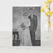 Kattenbruiloft Kaart (Gele Bloem)