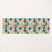 kattencadeau | Leuk Kawaii kat patroon Yogamat (Achterkant (horizontaal))