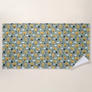 kattencadeau Schattig kattenpatroon kinderachtig Strandlaken