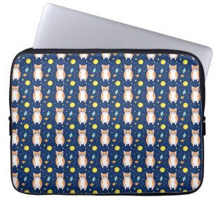 kattencadeau Space Cat Patroon Grafisch Laptop Sleeve
