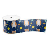 kattencadeau | Space Cat Patroon Grafisch Lint (Spoel)