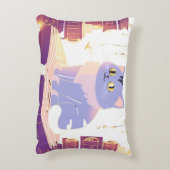 Kattencafé in de bibliotheek accent kussen (Achterkant (Verticaal))