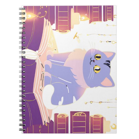 Kattencafé in de bibliotheek notitieboek (Voorkant)