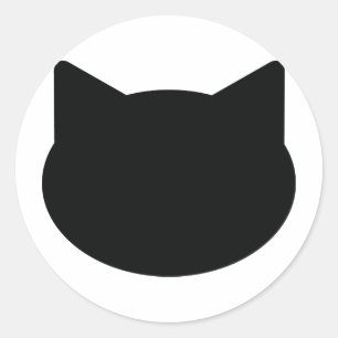kattencontourpictogram ronde sticker