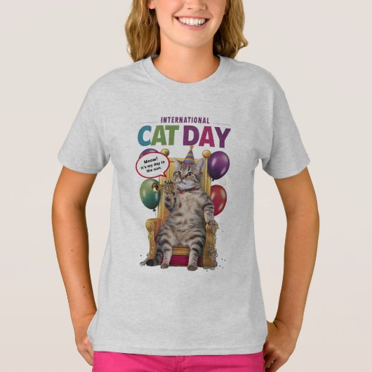 KATTENDAG RUIMTELIJK T-SHIRT (Voorkant)