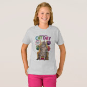 KATTENDAG RUIMTELIJK T-SHIRT (Voorkant volledig)