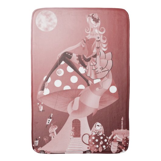 Kattendame in Moonlight Bath Mat (Voorkant Verticaal)