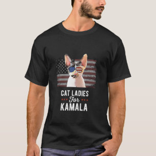 Kattendames voor Kamala Funny Cat 2024 President K T-shirt