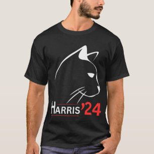 Kattendames voor Kamala Funny Cat 2024 President T-shirt