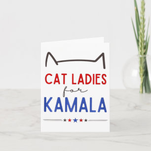 Kattendames voor Kamala Funny Cat Lover Kaart