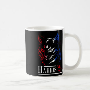 Kattendames voor Kamala Harris 2024 Funny Cat Harr Koffiemok