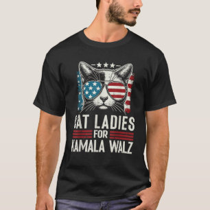 Kattendames voor Kamala Walz Cat 2024 President Ha T-shirt
