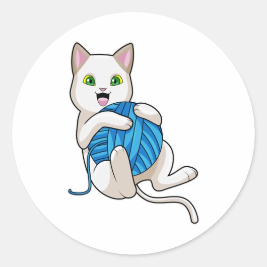Kattendeeg Ronde Sticker (Voorkant)